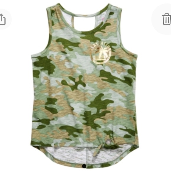 NEW Epic Threads Slaycation Camo Girls Tank Top, Size Small Youth, Green - Picture 1 of 7